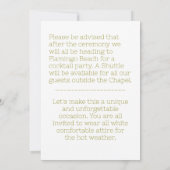 結婚式の日程を控えておいてくださいという招待状 招待状 (裏面)