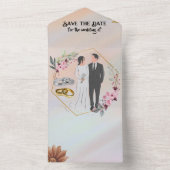 結婚式の日程を控えて オールインワン招待状 (内側)