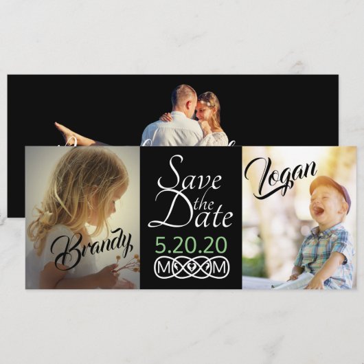 結婚式の日程を知らせる写真カード セーブザデート (正面/裏面)