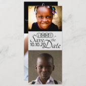 結婚式の日程を知らせる写真カード セーブザデート (正面/裏面)