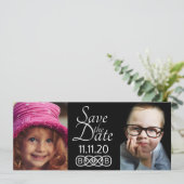 結婚式の日程を知らせる写真カード セーブザデート (スタンド正面)