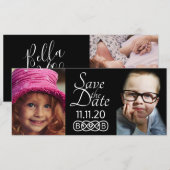 結婚式の日程を知らせる写真カード セーブザデート (正面/裏面)