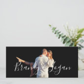 結婚式の日程を知らせる写真カード セーブザデート (スタンド正面)