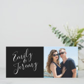 結婚式の日程を知らせる写真カード セーブザデート (スタンド正面)