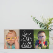 結婚式の日程を知らせる写真カード セーブザデート (スタンド正面)