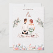 結婚式の日程を確保して 招待状 (正面)