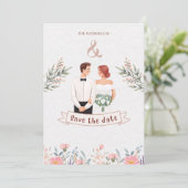 結婚式の日程を確保して 招待状 (スタンド正面)