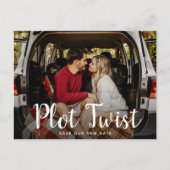 結婚式の日程変更のお知らせカード インビテーションポストカード (正面)