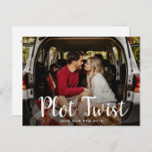 結婚式の日程変更のお知らせ - プラン変更 インビテーションポストカード (正面/裏面)