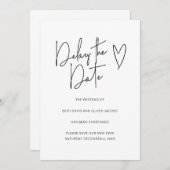 結婚式の日程変更のお詫びとご案内 セーブザデート (正面/裏面)