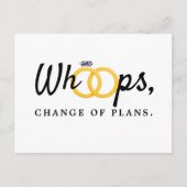 結婚式の日程変更のお詫び インビテーションポストカード (正面)