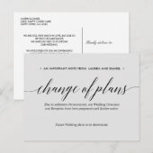 結婚式の日程変更のお詫び　延期　中止 案内ポストカード (正面/裏面)