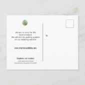 結婚式の日程変更スクリプト ユーカリ 案内ポストカード (裏面)