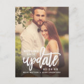 結婚式の日程変更フォトポストカード 案内ポストカード (正面)