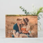 結婚式の日程変更 案内状 (スタンド正面)