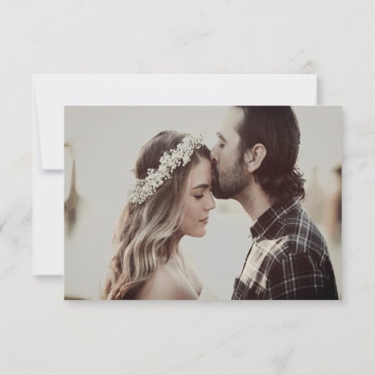 結婚式の日程変更 簡易写真カード (裏面)