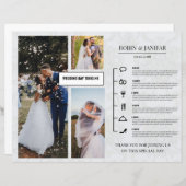 結婚式の日程表のタイムラインテンプレート (正面/裏面)