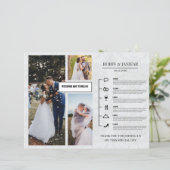 結婚式の日程表のタイムラインテンプレート (スタンド正面)