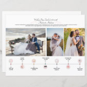 結婚式の日程表のタイムラインテンプレート (正面/裏面)