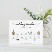 結婚式の日程表タイムラインプログラム (スタンド正面)