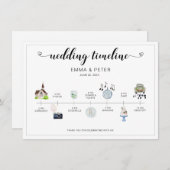 結婚式の日程表タイムラインプログラム (正面/裏面)