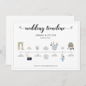結婚式の日程表タイムラインプログラム (正面/裏面)