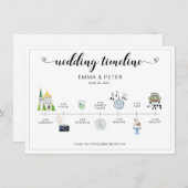 結婚式の日程表タイムラインプログラム (正面/裏面)