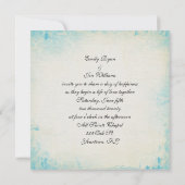 結婚式の日記とデイジーとペン 招待状 (裏面)