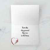 *結婚式の日**に新郎新婦のカードを差し上げます。 カード (内部)