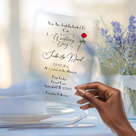 結婚式の日 アクリル招待状