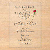 結婚式の日 アクリル招待状 (正面)