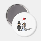 「結婚式の日」カップルデザイン マグネット (正面/裏面)