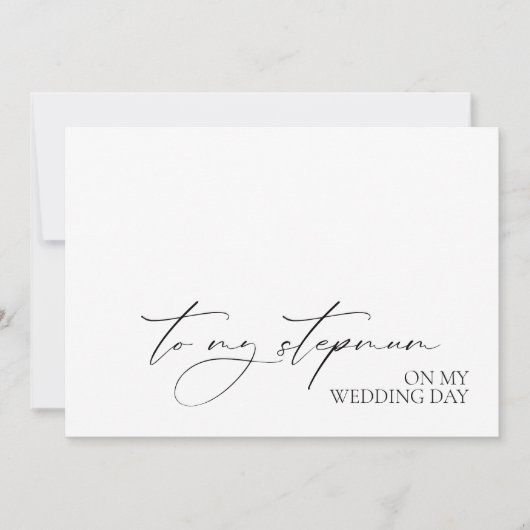 結婚式の日 メッセージカード "私の継母へ" (正面)