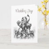 結婚式の日 – ルネッサンス – スケッチ カード (黄色い花)