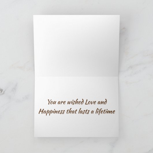 ****結婚式の日***愛の生涯 カード (内部)