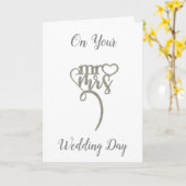 ***結婚式の日****新しい方へそしてミセス カード (黄色い花)