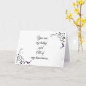 *結婚式の日**新郎新婦カード カード (黄色い花)