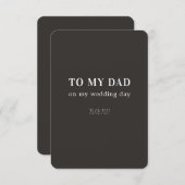 結婚式の日 - 父/お父さんへ サンキューカード (正面/裏面)