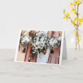 **結婚式の日**美しい新婚の願い カード (黄色い花)