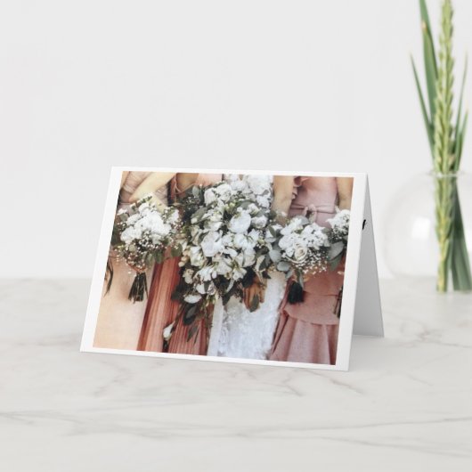 **結婚式の日**美しい新婚の願い カード (正面)