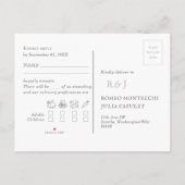 結婚式の曲リクエスト・出欠返信 インビテーションポストカード (裏面)