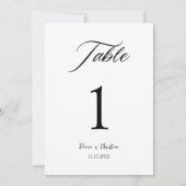 結婚式の書道スクリプトテーブル番号 (正面)