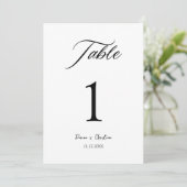 結婚式の書道スクリプトテーブル番号 (スタンド正面)