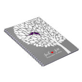 結婚式の木の来客名簿のプランナーのノートの紫色 ノートブック (右側)