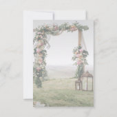 結婚式の木製アーチのランタンリハーサルディナー 招待状 (裏面)