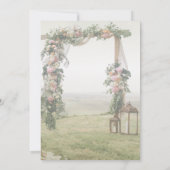 結婚式の木製装飾アーチのランタン 結婚式の駆け落ちスタイル 招待状 (裏面)