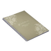 結婚式の来客名簿のヴィンテージの花柄のノート ノートブック (右側)