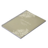 結婚式の来客名簿のヴィンテージの花柄のノート ノートブック (左側)