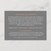 結婚式の桃の花の詳細 平面 エンクロージャーカード (裏面)