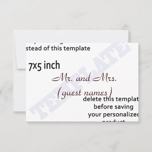 結婚式の案内カードテンプレート 招待状 (正面)